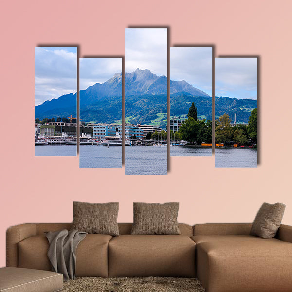 Mount Pilatus in Lucerne, Switzerland. Summer, Lake Lucerne wall art