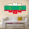 Bulgaria national flag Multi panel canvas wall art