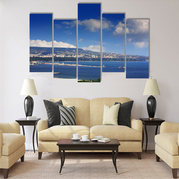 Varna,Bulgaria - view from Asparuhovo Multi panel canvas wall art