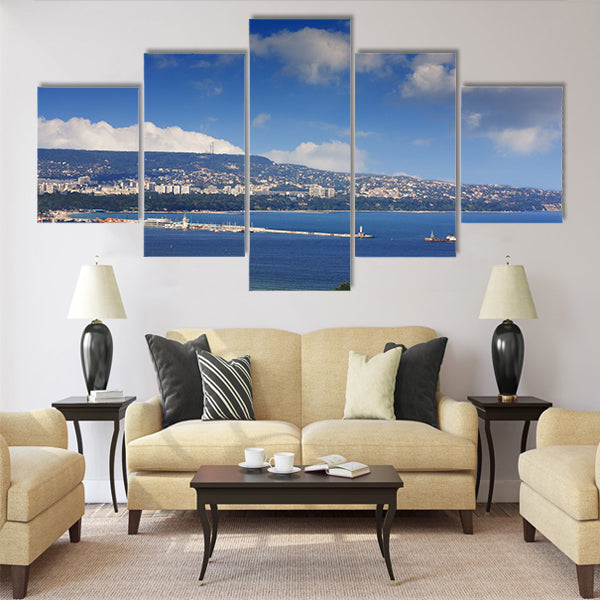 Varna,Bulgaria - view from Asparuhovo Multi panel canvas wall art