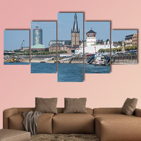 From a ship one has a spectacular view on the Rhine promenade wall art