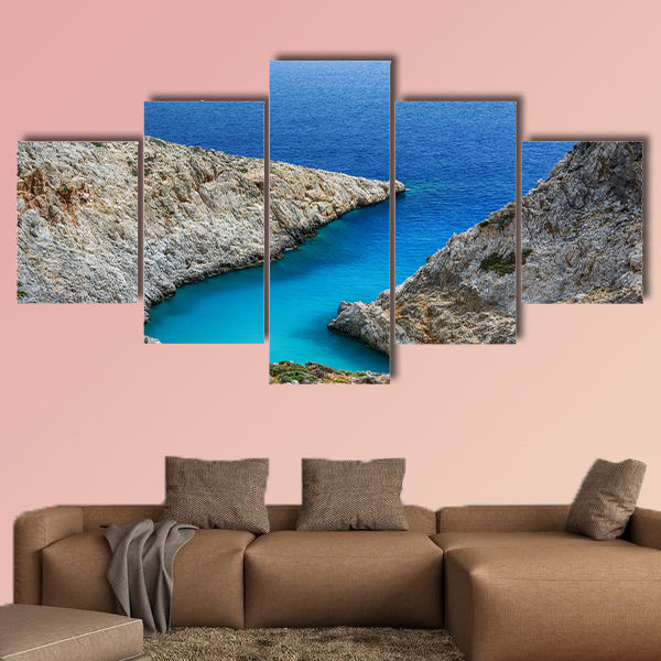 Seitan limania or Stefanou beach, Crete multi panel canvas wall art