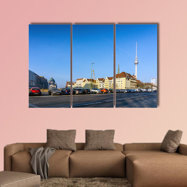 Tv tower or Fersehturm, Germany multi panel canvas wall art