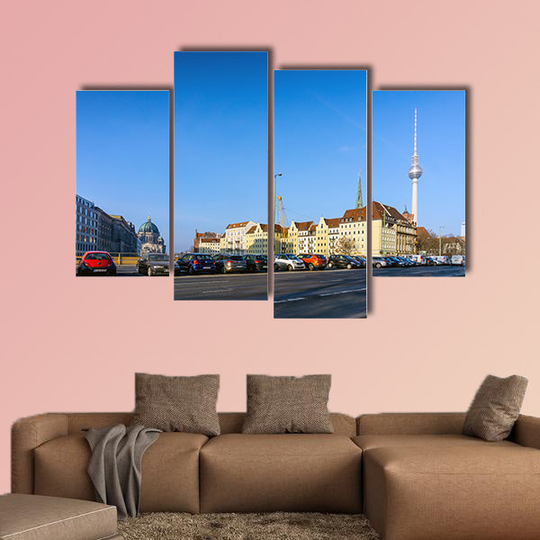 Tv tower or Fersehturm, Germany multi panel canvas wall art