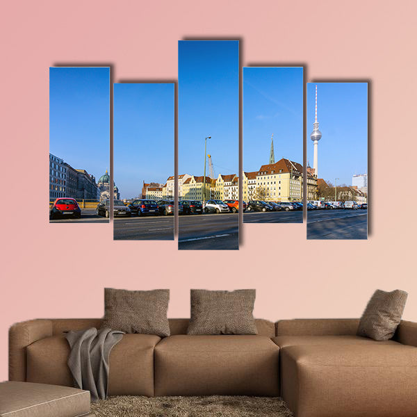 Tv tower or Fersehturm, Germany multi panel canvas wall art