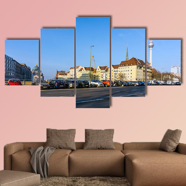 Tv tower or Fersehturm, Germany multi panel canvas wall art