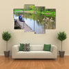 Vilnius, Three Young Fishermen At The Pond In TrakuVoke Public Park In Vilnius, Lithuania, Multi Panel Canvas Wall Art