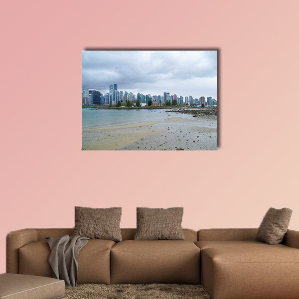 Wide angle shot over the skyline of Vancouver - amazing wall art