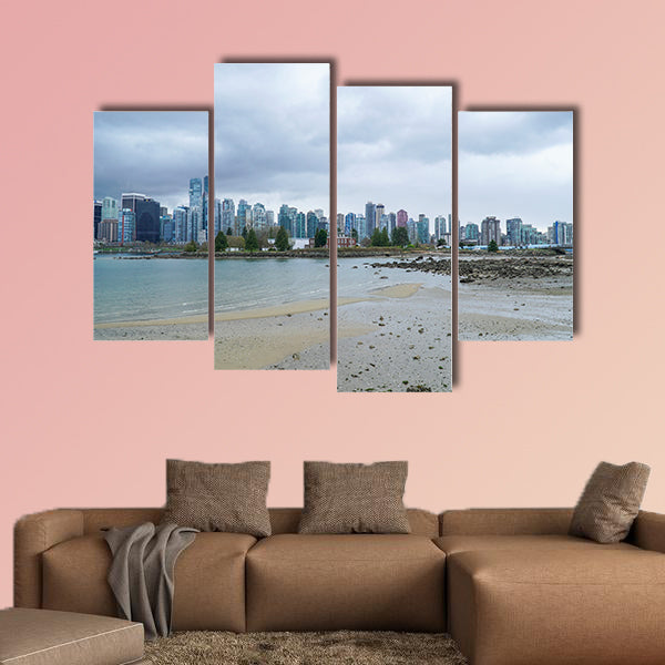 Wide angle shot over the skyline of Vancouver - amazing wall art