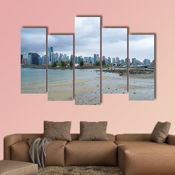 Wide angle shot over the skyline of Vancouver - amazing wall art