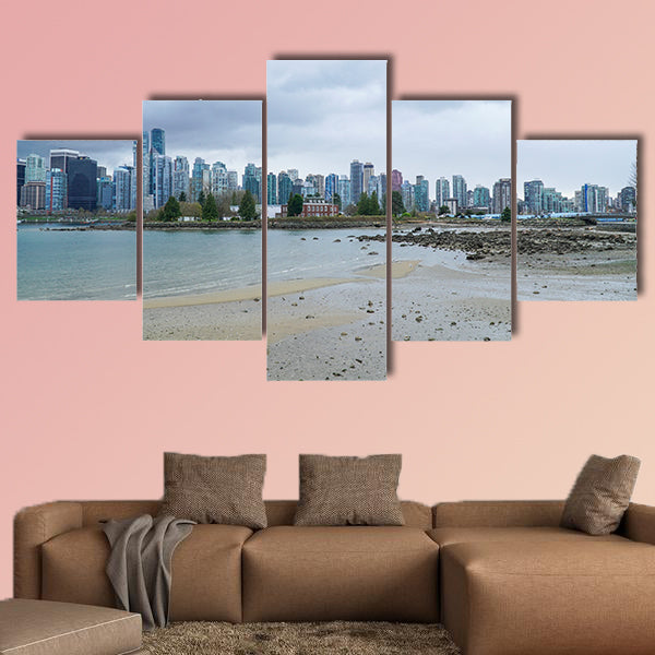 Wide angle shot over the skyline of Vancouver - amazing wall art