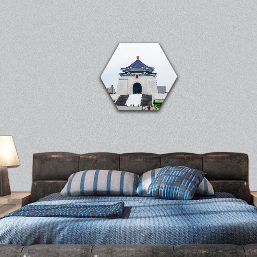 Chiang Kai Shek memorial hall Taiwan hexagonal canvas wall art