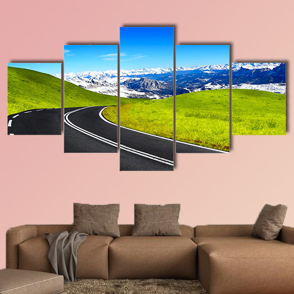 Mountain travel multi panel canvas wall art