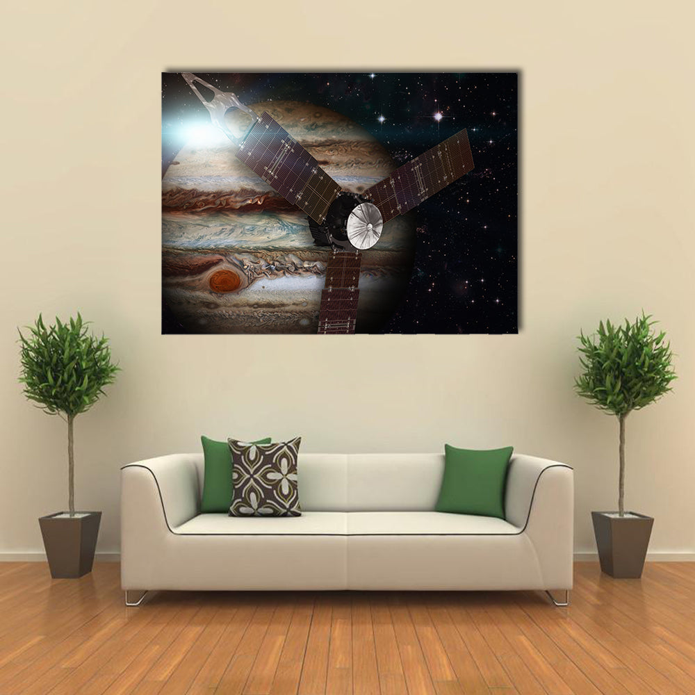 Juno Spacecraft And Jupiter Multi Panel Wall Art
