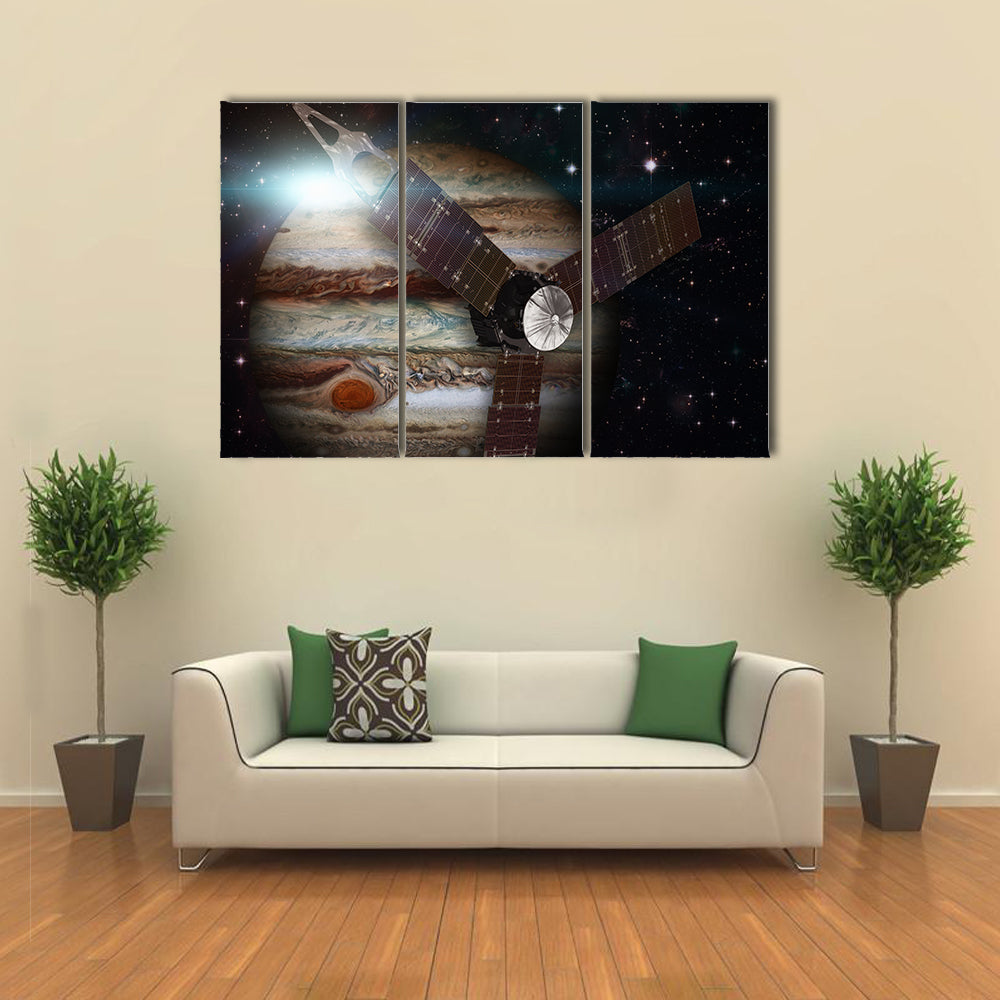Juno Spacecraft And Jupiter Multi Panel Wall Art