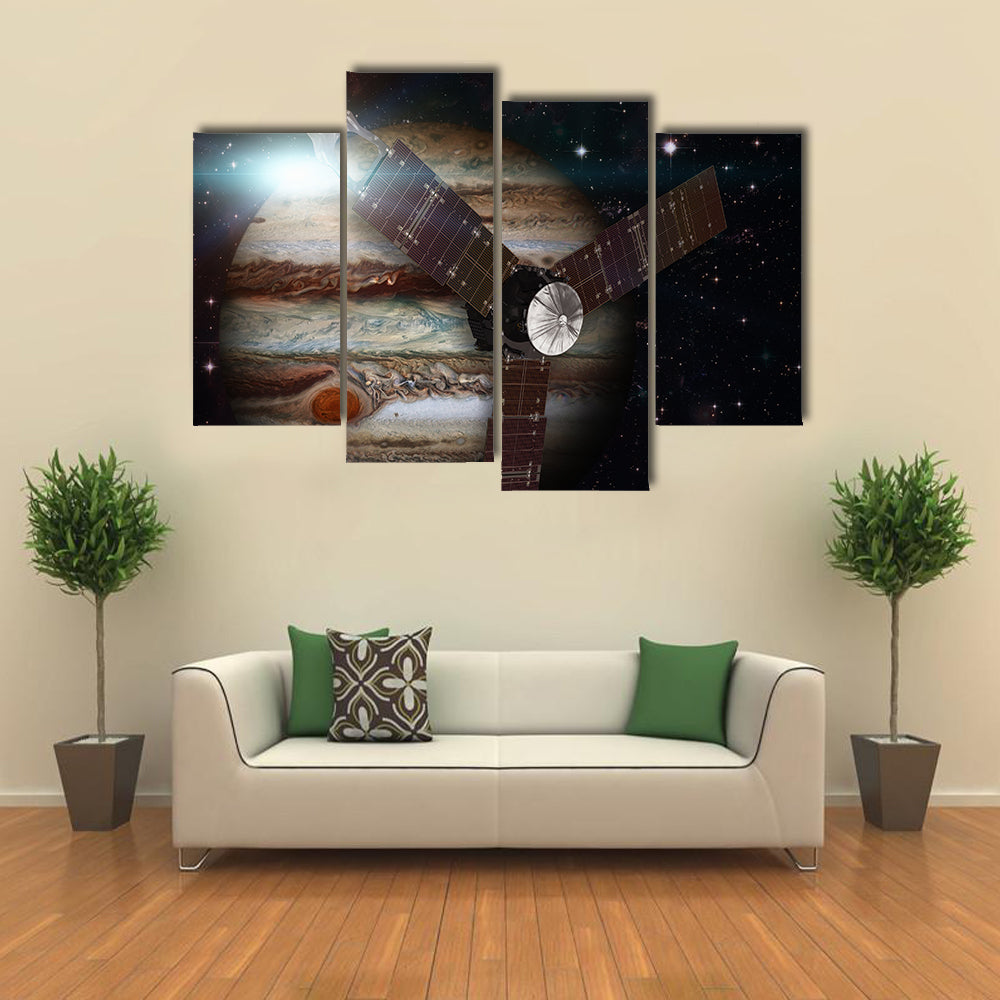 Juno Spacecraft And Jupiter Multi Panel Wall Art