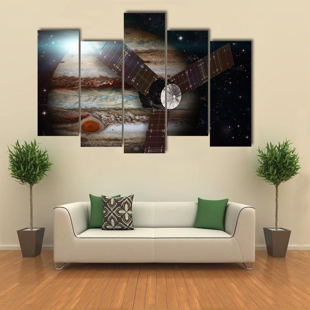 Juno Spacecraft And Jupiter Multi Panel Wall Art