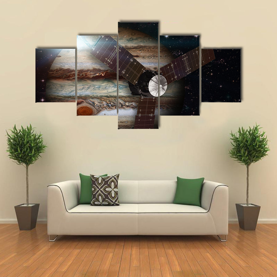 Juno Spacecraft And Jupiter Multi Panel Wall Art