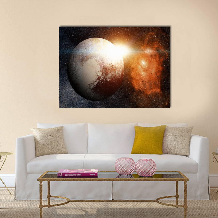 Solar System - Pluto Multi Panel Canvas Wall Art