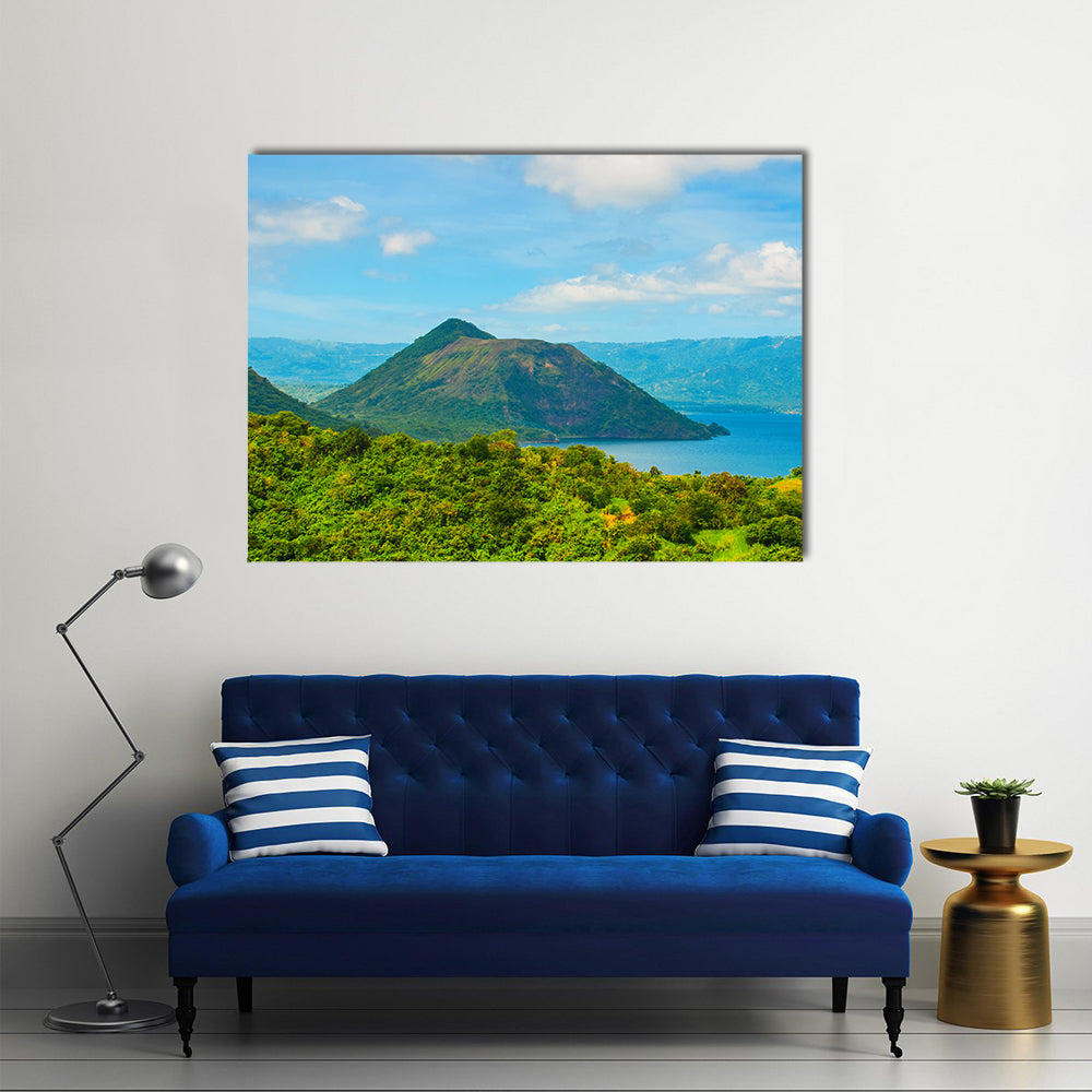 Taal Volcano on Luzon Island North of Manila in Philippines multi panel canvas wall art