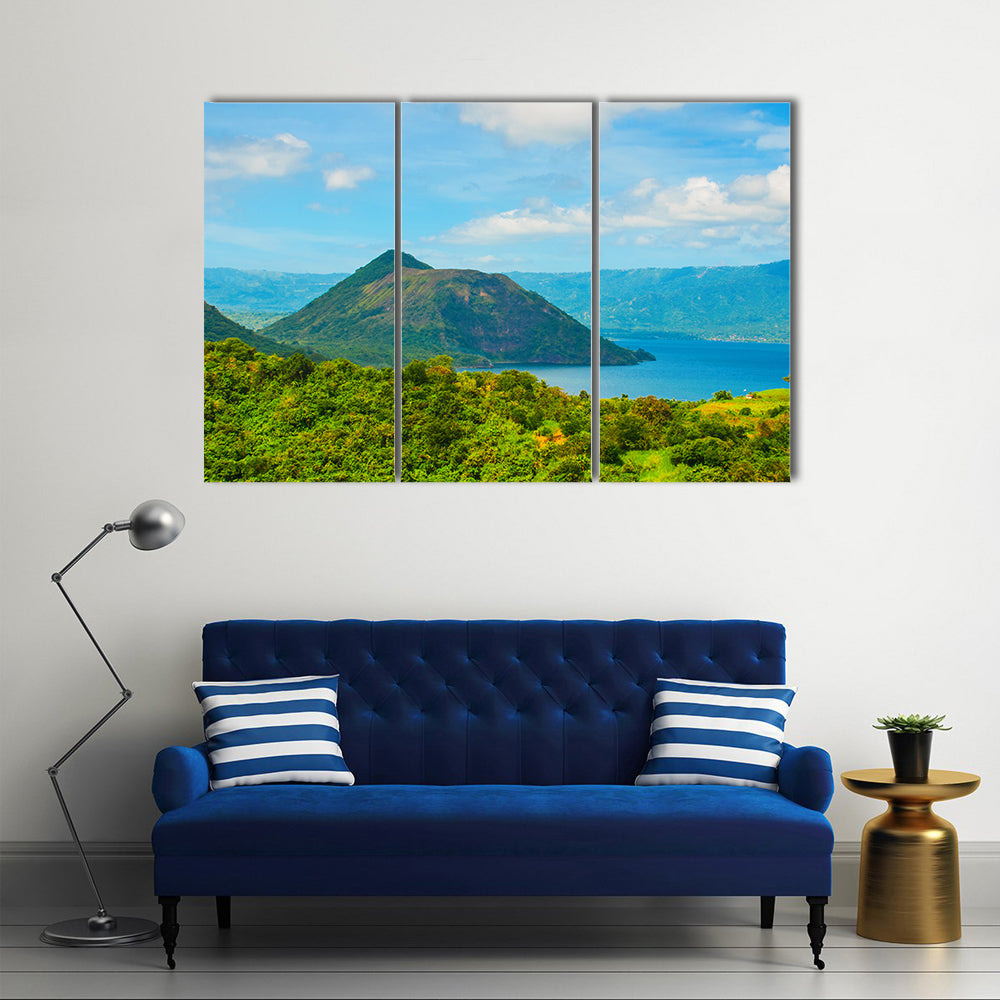 Taal Volcano on Luzon Island North of Manila in Philippines multi panel canvas wall art