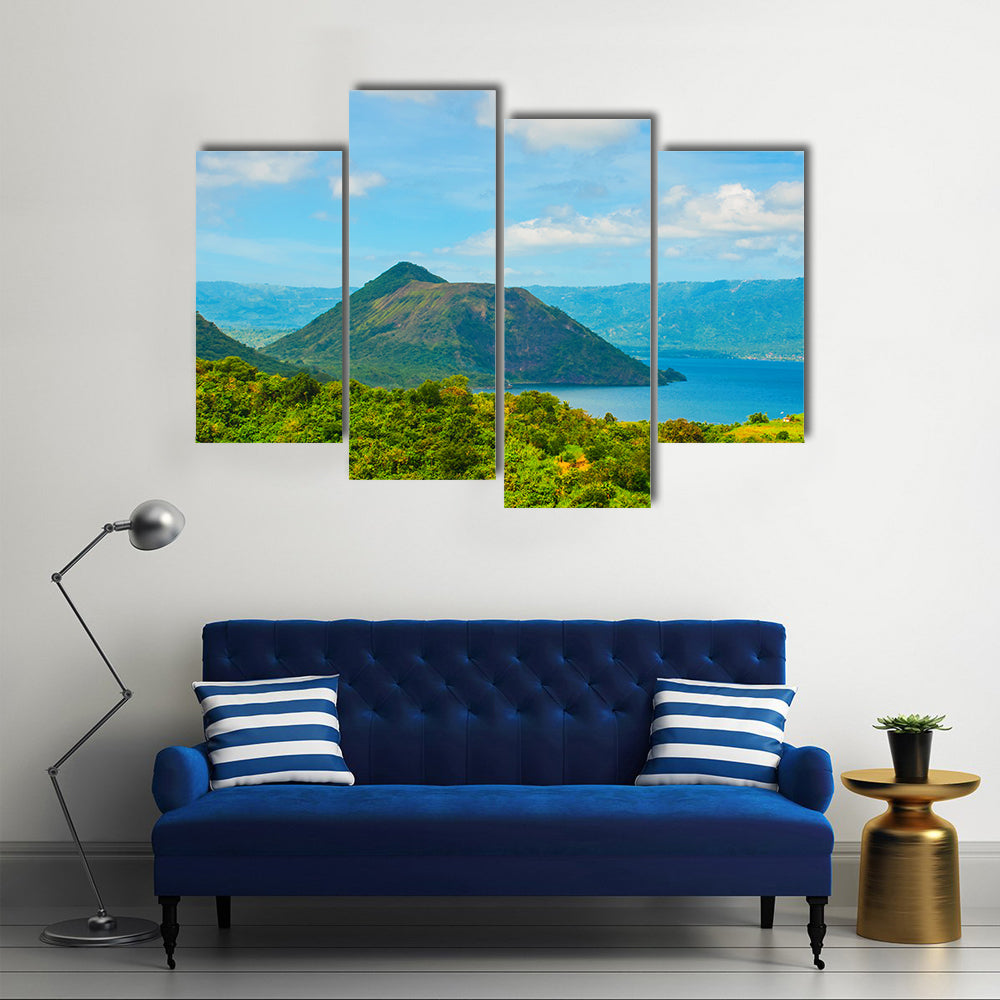Taal Volcano on Luzon Island North of Manila in Philippines multi panel canvas wall art
