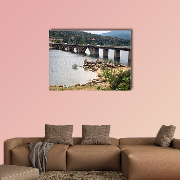 The Burguillo Reservoir located in the sub basin of the river Avila Multi Panel Canvas Wall Art