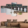 The Burguillo Reservoir located in the sub basin of the river Avila Multi Panel Canvas Wall Art