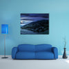 Foggy Mountains Covered By The Snow In A Winter Landscape Under The Overcasts sky, Multi Panel Canvas Wall Art