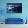 Foggy Mountains Covered By The Snow In A Winter Landscape Under The Overcasts sky, Multi Panel Canvas Wall Art