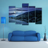 Foggy Mountains Covered By The Snow In A Winter Landscape Under The Overcasts sky, Multi Panel Canvas Wall Art