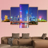 Architectural landscape of Lujiazui, the Bund, Shanghai multi panel canvas wall art