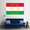 Hungary national flag with a star circle of EU Multi Panel Canvas Wall Art