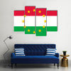 Hungary national flag with a star circle of EU Multi Panel Canvas Wall Art