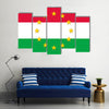 Hungary national flag with a star circle of EU Multi Panel Canvas Wall Art