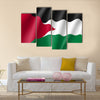 Vector flag of Palestine state Multi panel canvas wall art