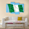 Developing flag of Nigeria Multi panel canvas wall art