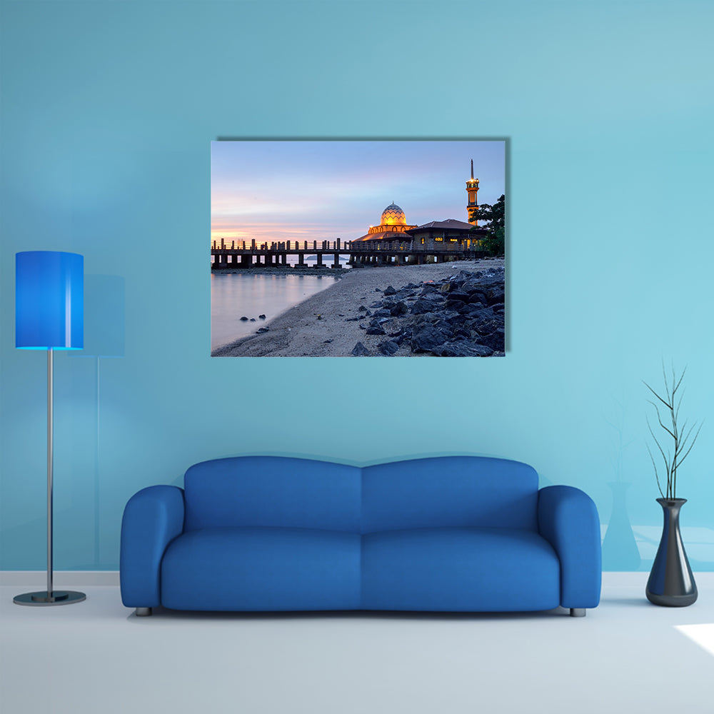 Al-Hussein Mosque of Kuala Perlis, Malaysia multi panel canvas wall art