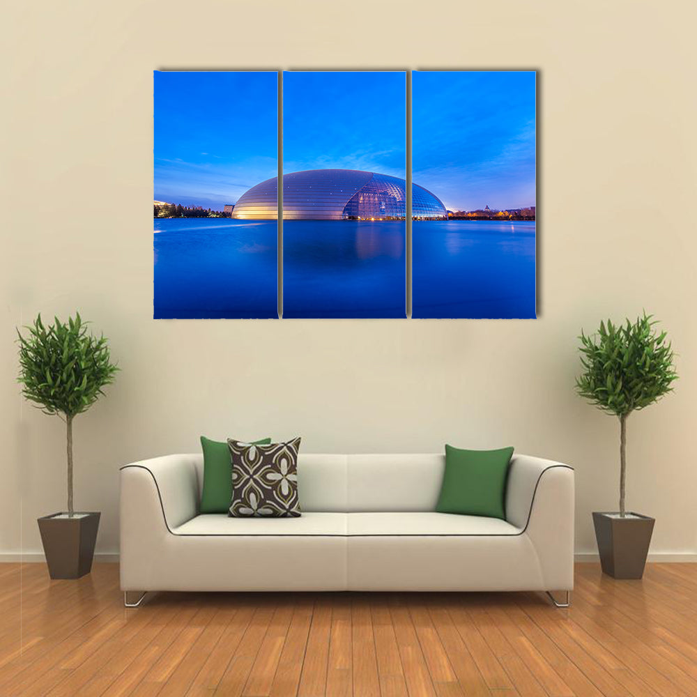 Architectural landscape of Beijing National Grand Theater multi panel canvas wall art