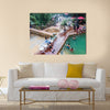 People bathing in a thermal pool Funtes Georginas Multi panel canvas wall art