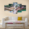 People bathing in a thermal pool Funtes Georginas Multi panel canvas wall art