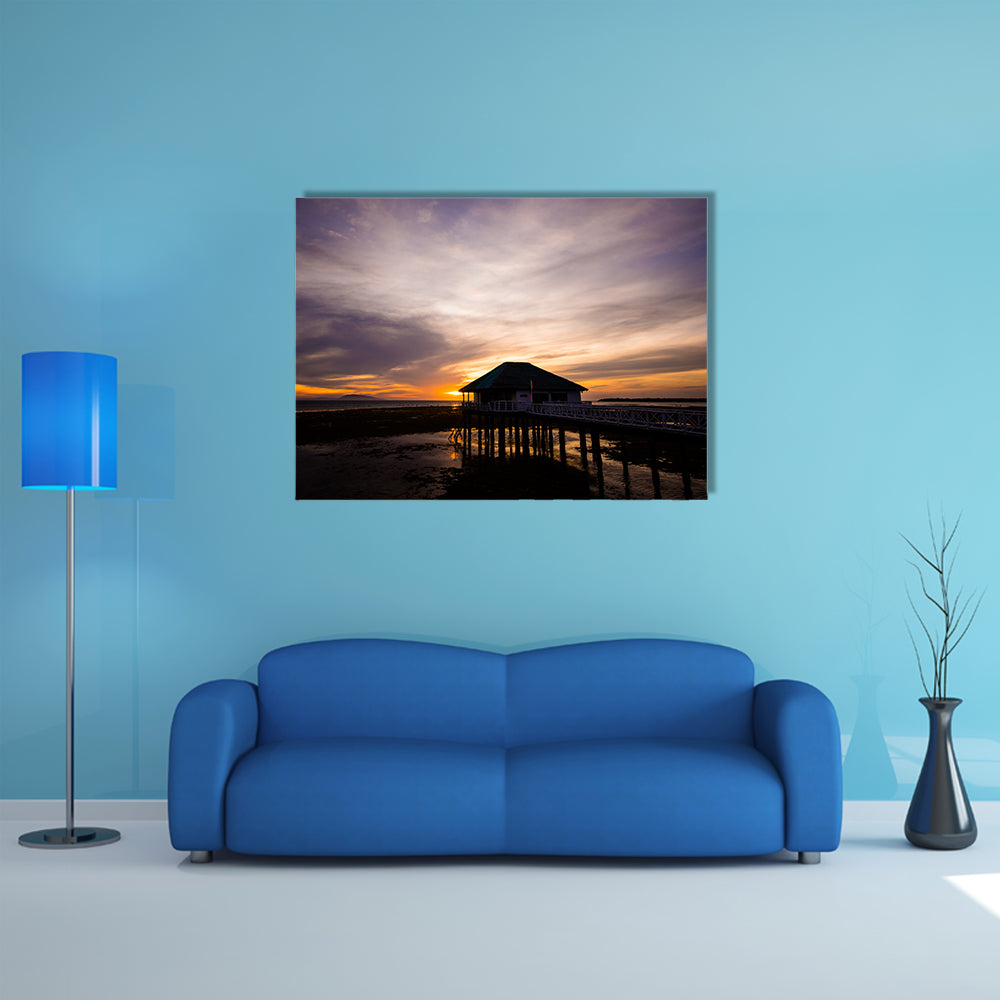 The Scenery Of A Relaxing Beach house At Calatagan, Batangas Multi Panel Canvas Wall Art