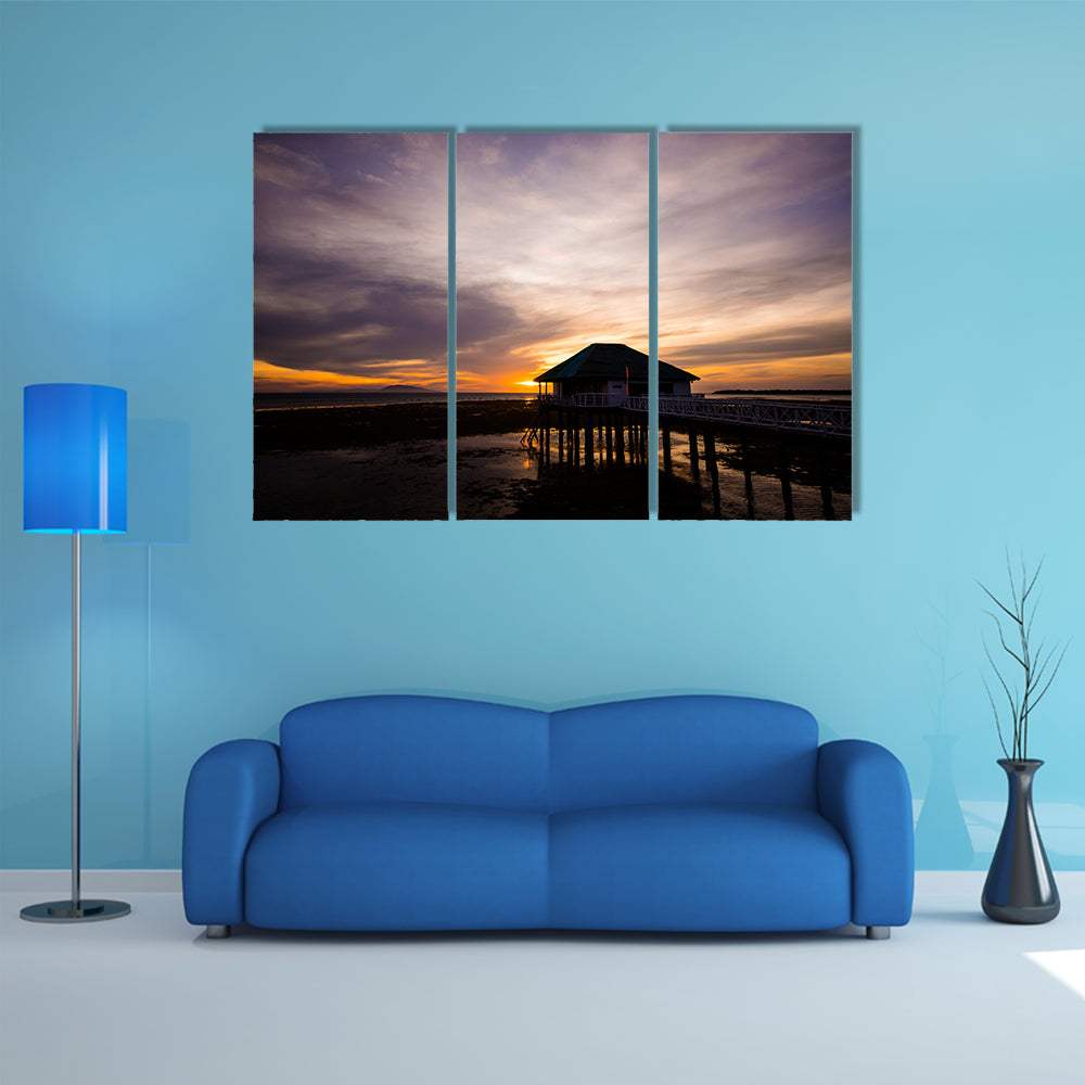 The Scenery Of A Relaxing Beach house At Calatagan, Batangas Multi Panel Canvas Wall Art