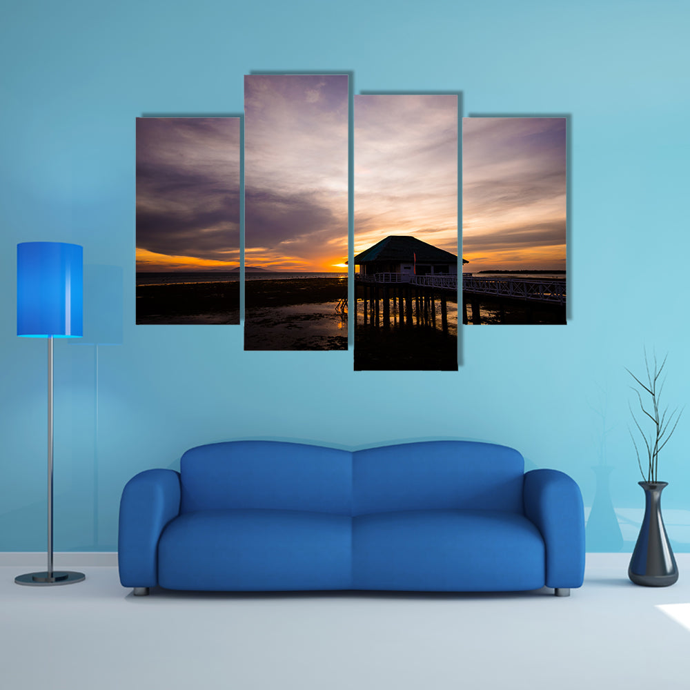 The Scenery Of A Relaxing Beach house At Calatagan, Batangas Multi Panel Canvas Wall Art