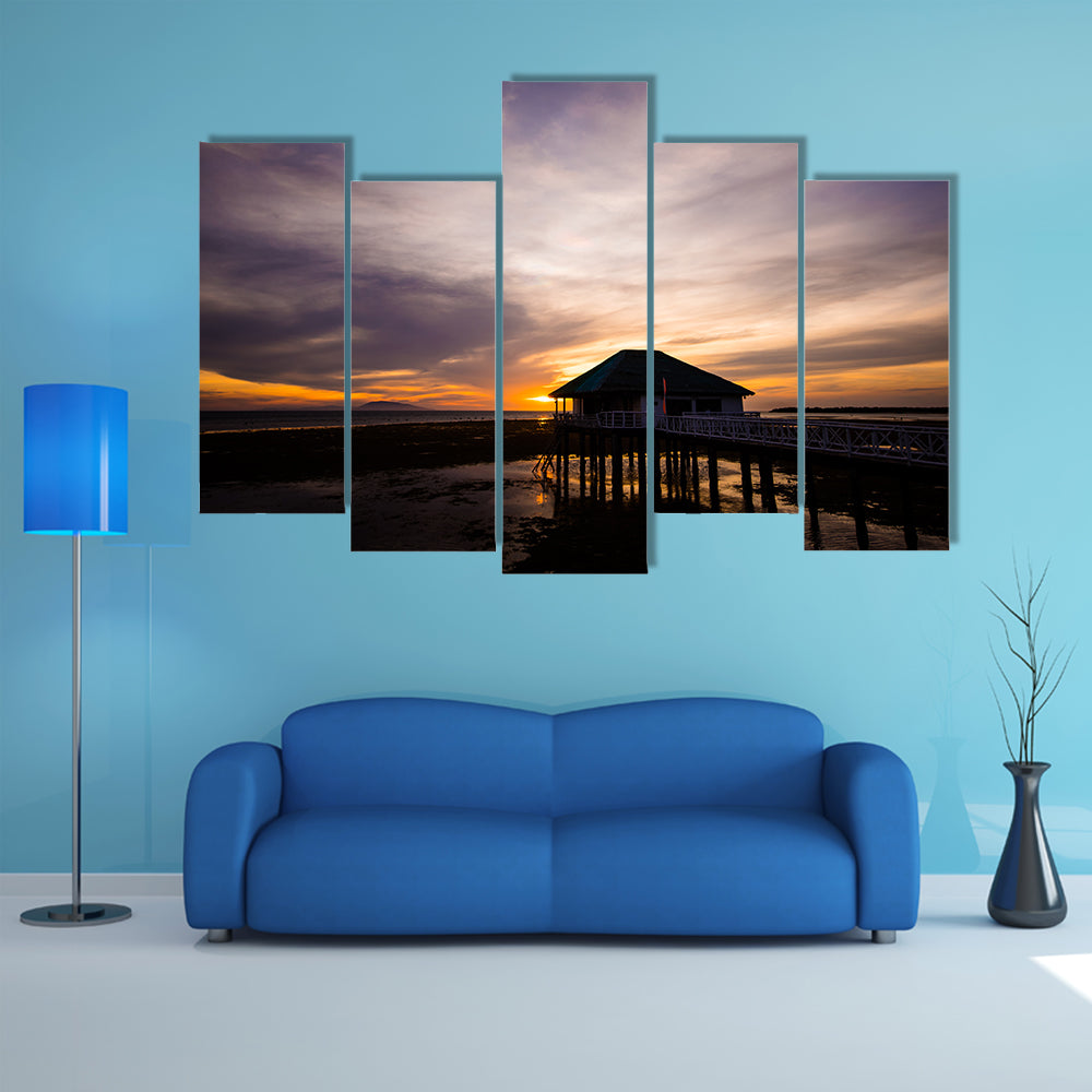 The Scenery Of A Relaxing Beach house At Calatagan, Batangas Multi Panel Canvas Wall Art