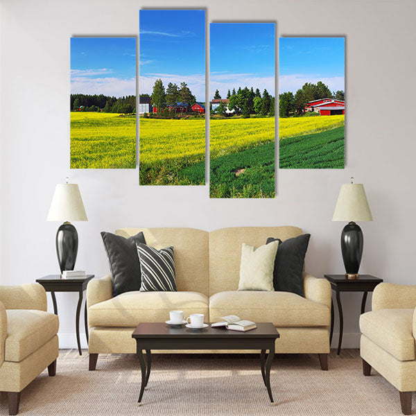 Finnish summer landscape Multi panel canvas wall art
