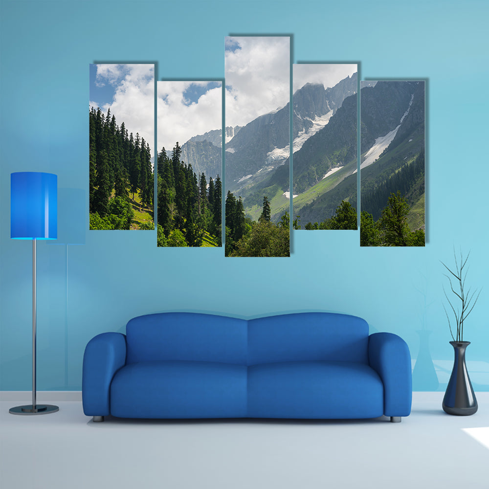 Beautiful landscape of Sonamarg in summer, Srinagar, Jammu Kashmir, India, Asia multi panel canvas wall art