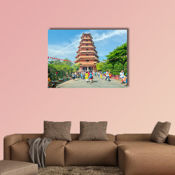 New Year's Day in Ho Chi Minh City, Vietnam multi panel canvas wall art