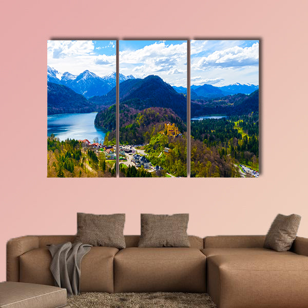 Hohenschwangau Castle, Bavaria, Germany multi panel canvas wall art