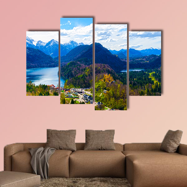 Hohenschwangau Castle, Bavaria, Germany multi panel canvas wall art